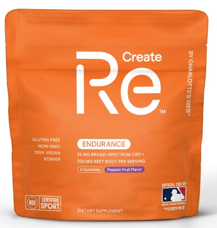 ReCreate Endurance Gummies - Official CBD of Major League Baseball (MLB)