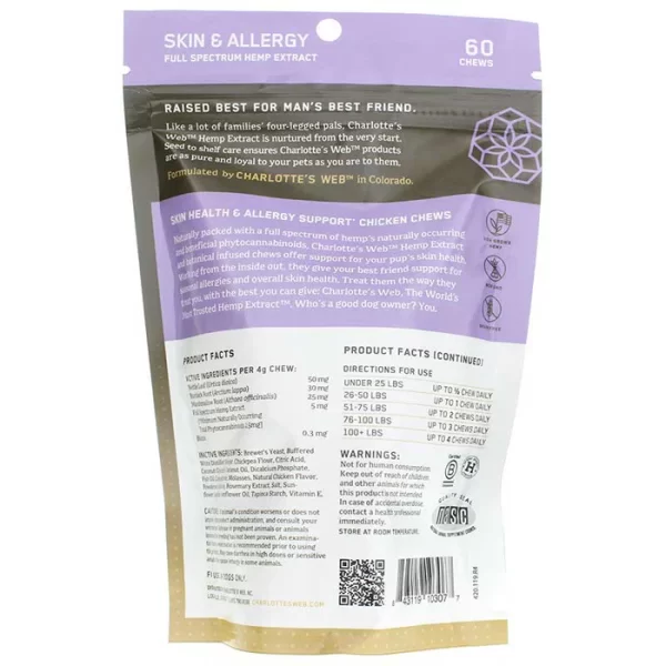 Charlotte's Web Canine Allergy & Skin Health Chews