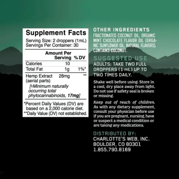 Charlotte's Web Hemp Extract-Mint Chocolate